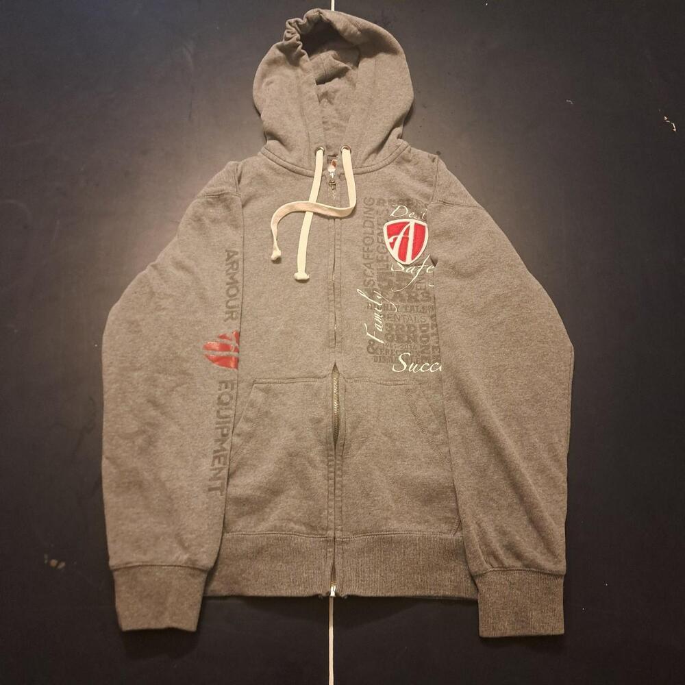 Elevate Men's Grey and Brown Hoodie